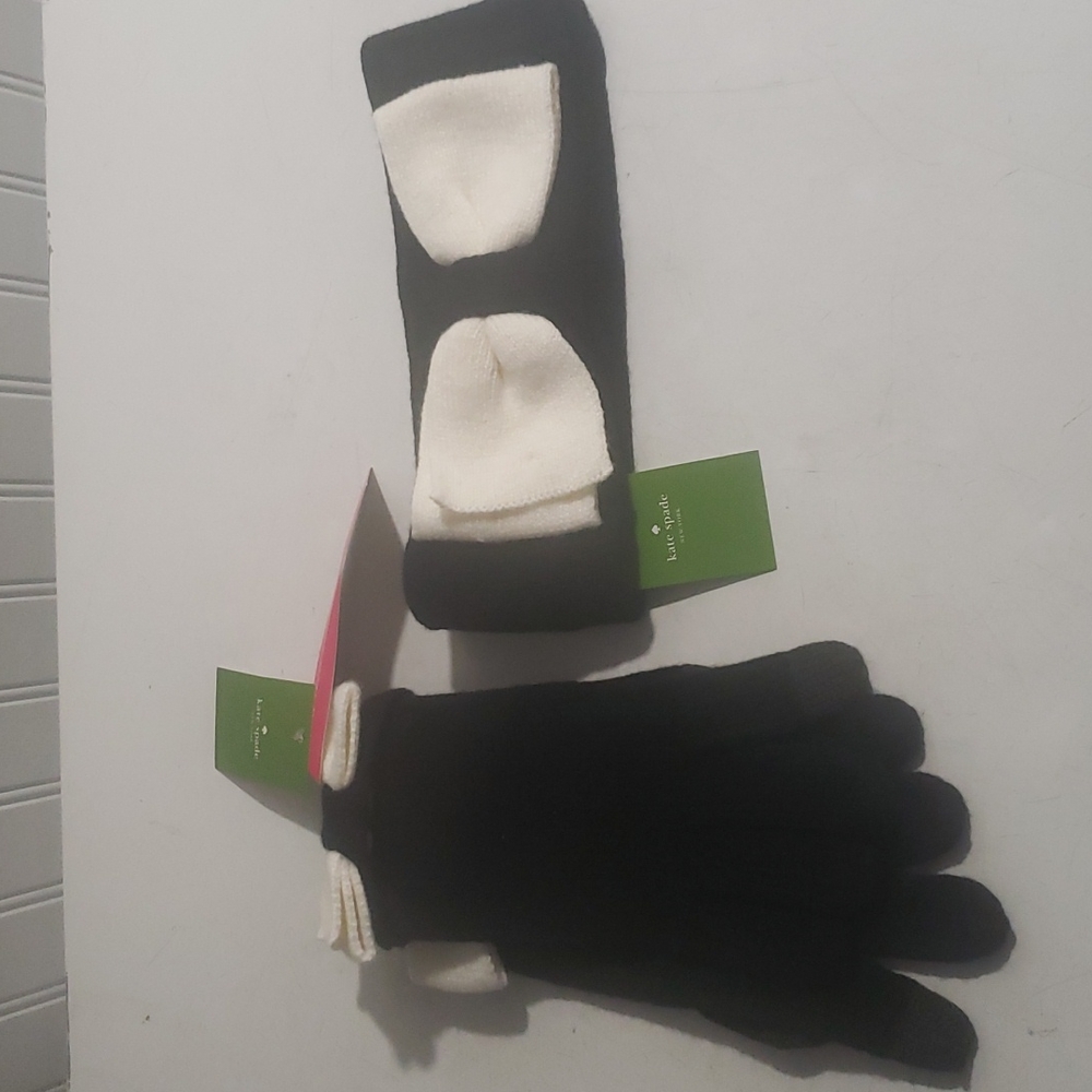 Kate Spade gloves and headband